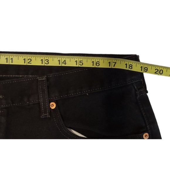 Levis 501 Jeans Mens Size 37X31 Black Dark Wash Button Fly Straight Leg - Picture 6 of 10